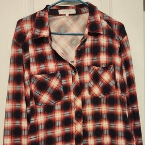 Eden & Olivia XL Flannel long sleeve blouse